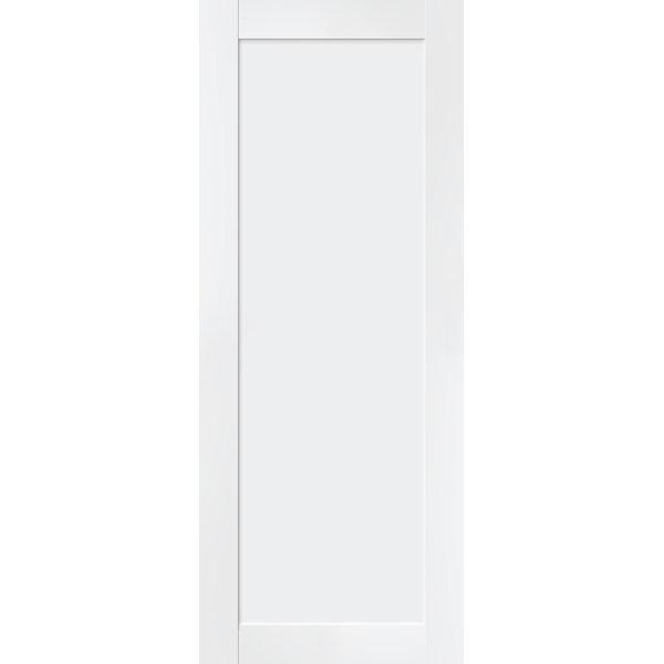 Belldinni Panel Shaker Door Slab Paneled Manufactured Wood Snow White